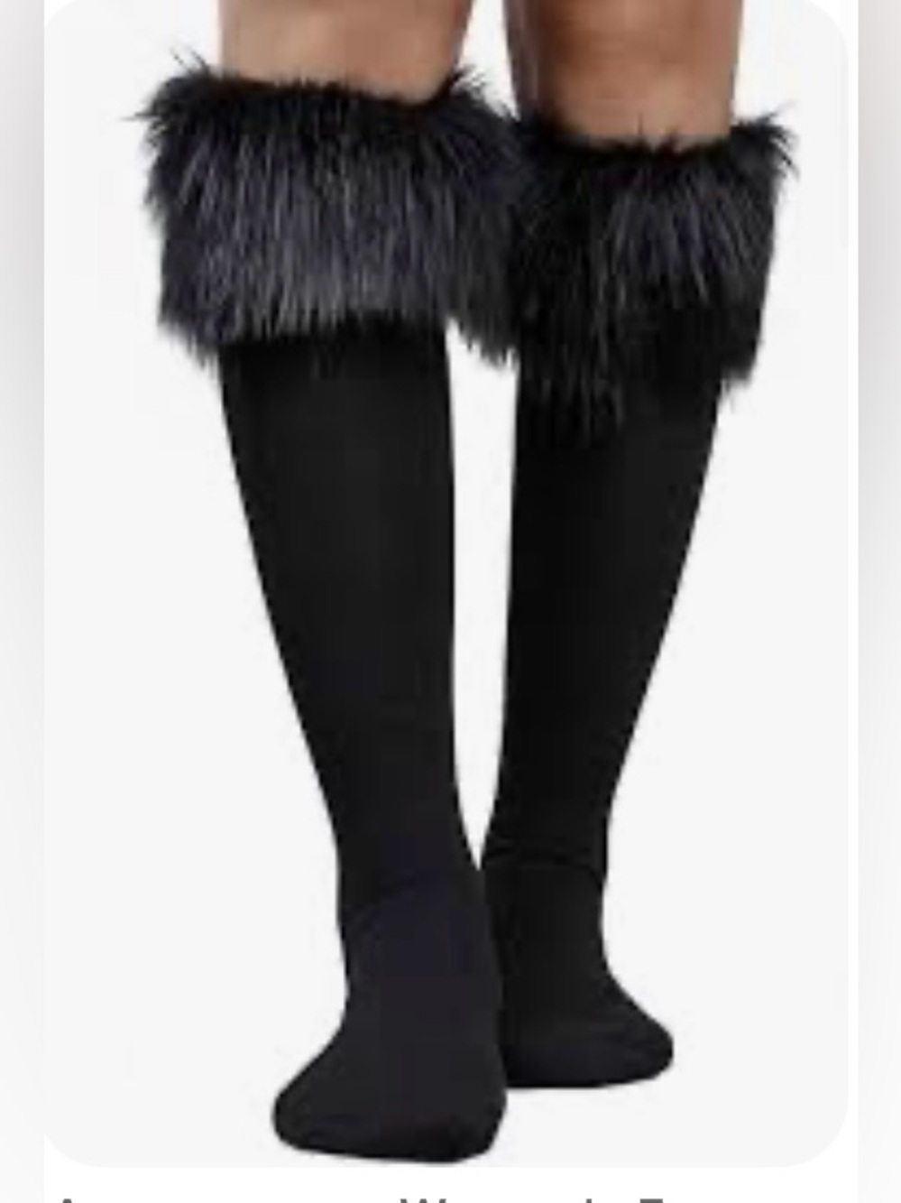 Hunter ORIGINAL TALL FAUX FUR WOMEN'S BOOT SOCKS NWOT